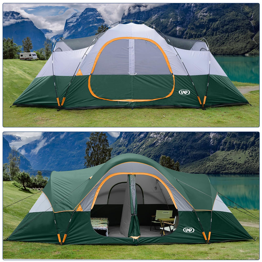unp tent in use by family highlighting roomy capacity and comfort benefit