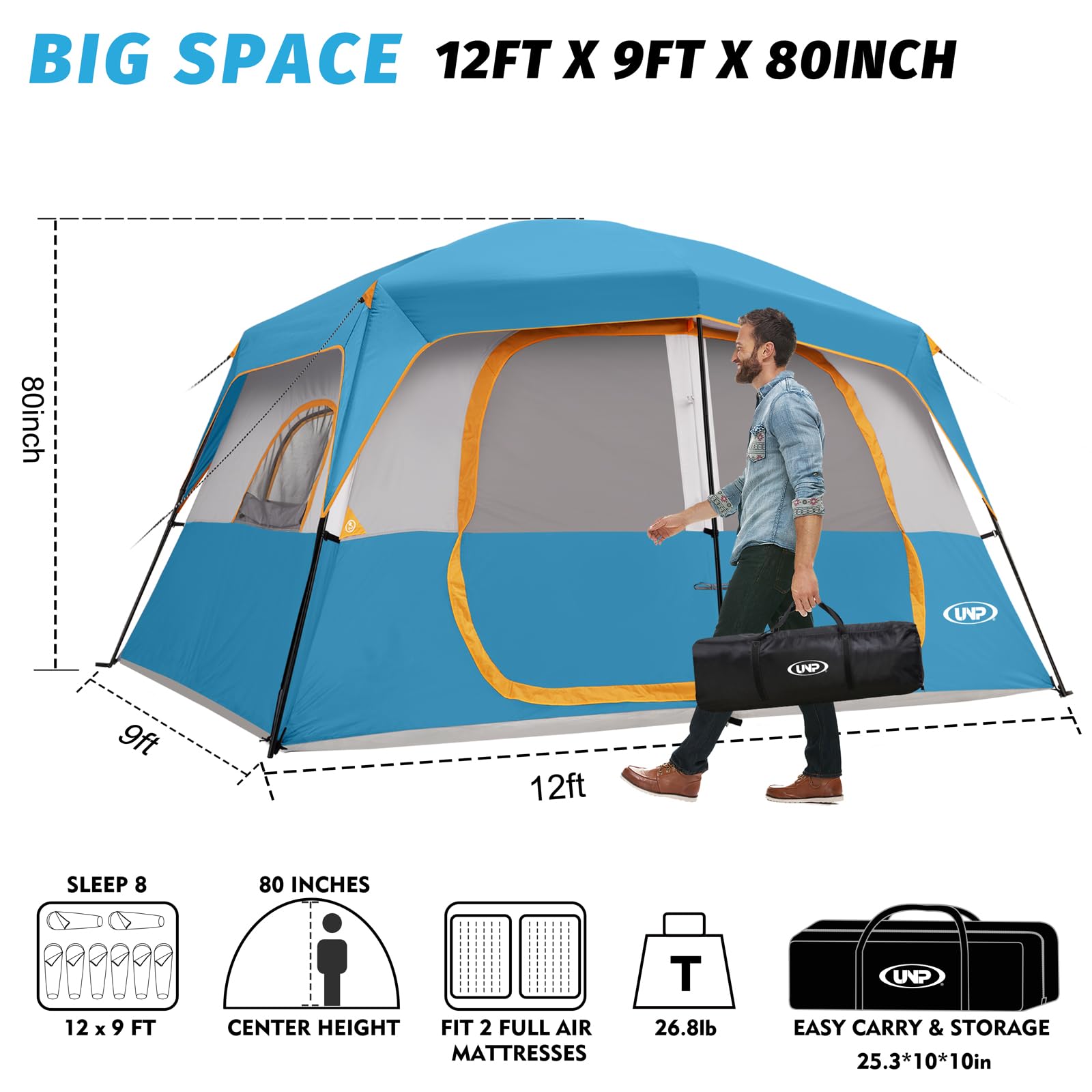 unp interior showing 80 inch headroom and comfortable standing space