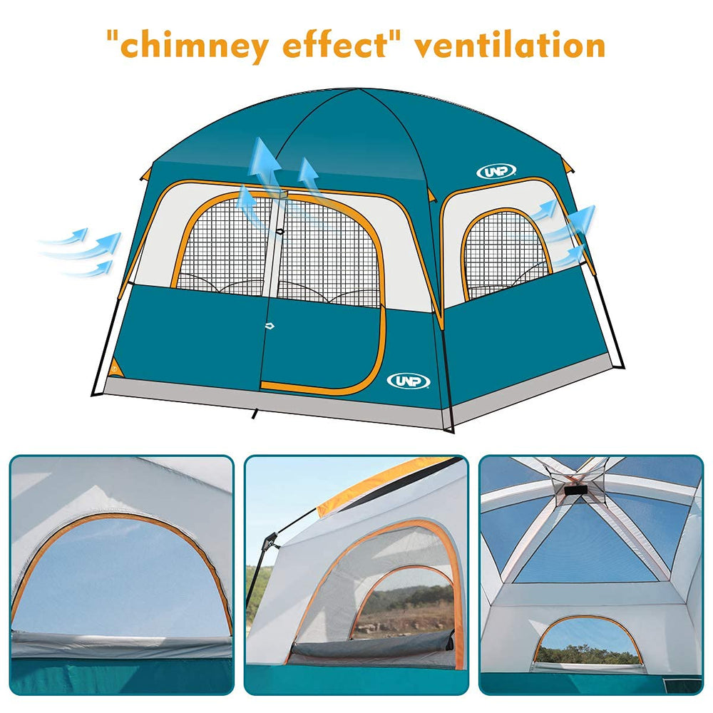 unp large mesh door open for ventilation and easy entry during campsite use