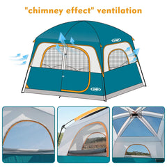 unp large mesh door open for ventilation and easy entry during campsite use