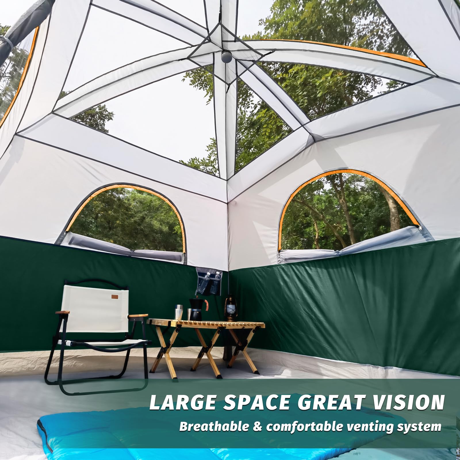 unp mesh windows and door open for ventilation and insect protection