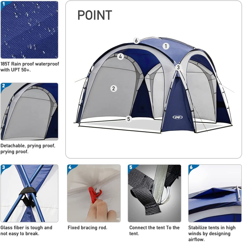 UNP pop-up frame mechanism showing quick tool-free setup benefit
