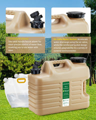 UPWOIGH collapsible bag being poured into a cup for convenient campsite refills