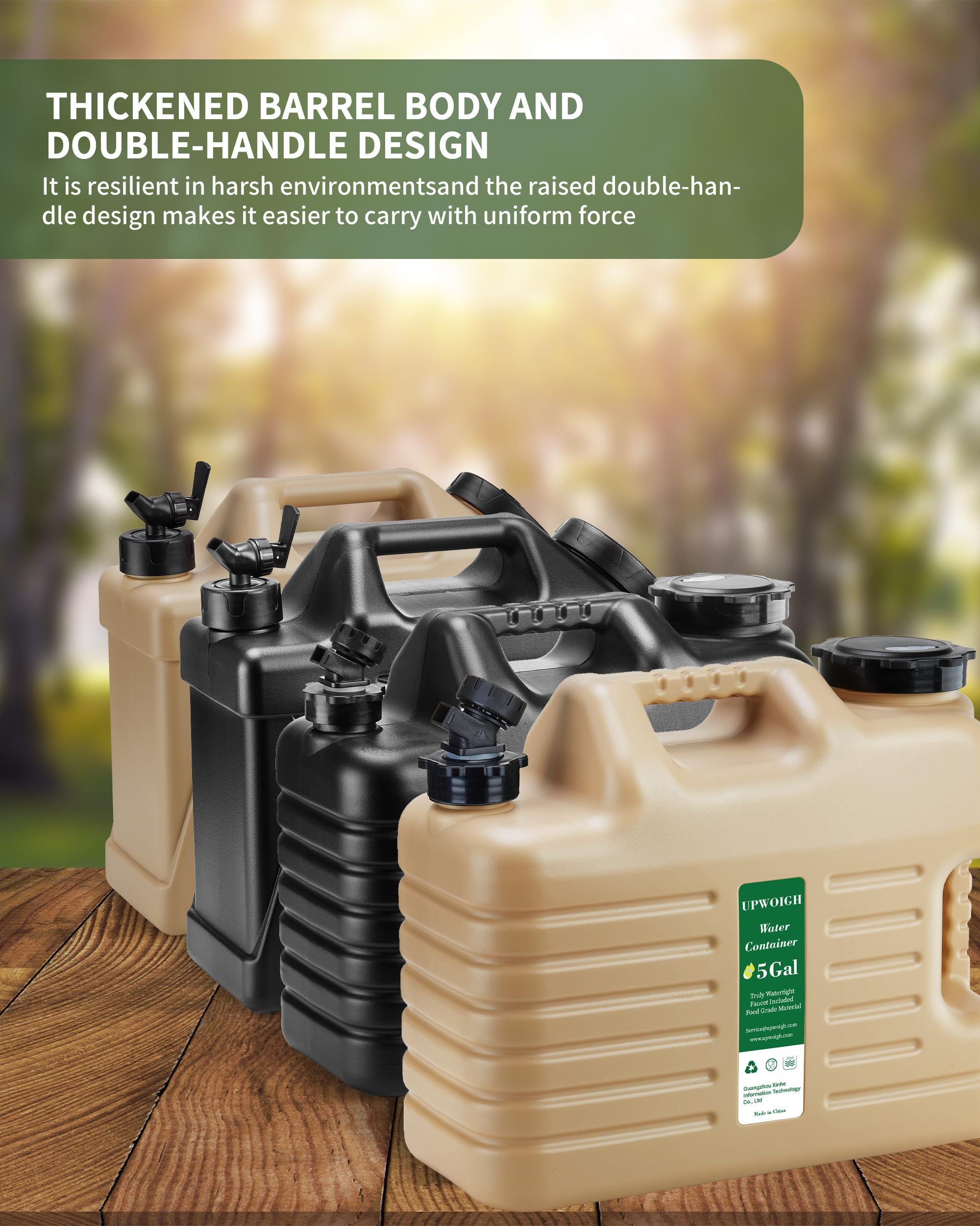 UPWOIGH set in a camping setup illustrating reliable water supply for outdoor use