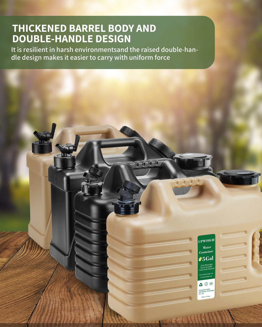 UPWOIGH set in a camping setup illustrating reliable water supply for outdoor use