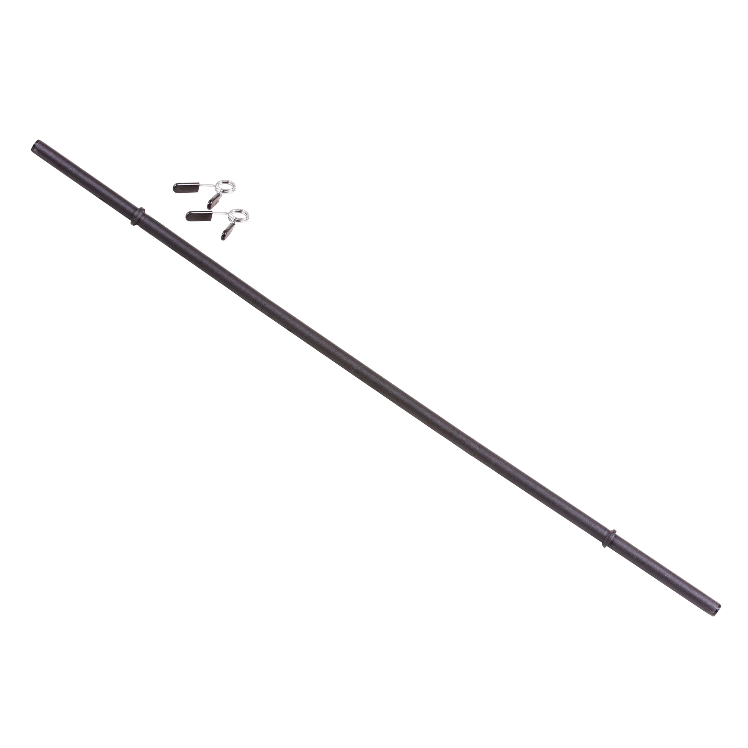 US Weight front view of assembled 54-inch barbell showing compact design and portability