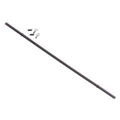 US Weight front view of assembled 54-inch barbell showing compact design and portability