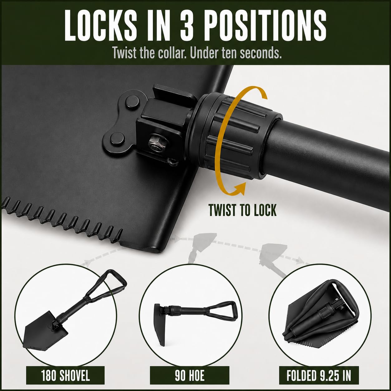USGI Industries entrenching tool folded inside OCP carrier for compact protected transport
