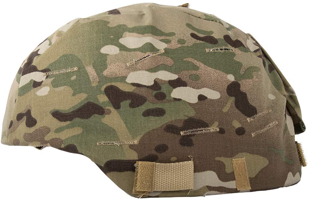 USGI Industries front view helmet cover showing Multicam OCP and camo concealment