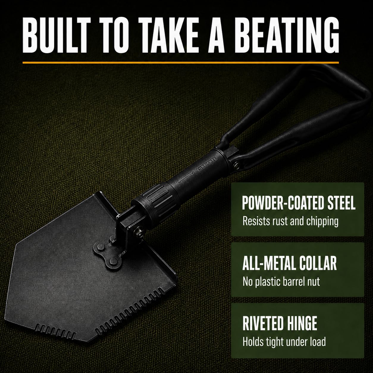 USGI Industries e-tool digging a fire pit demonstrating reliable ground penetration
