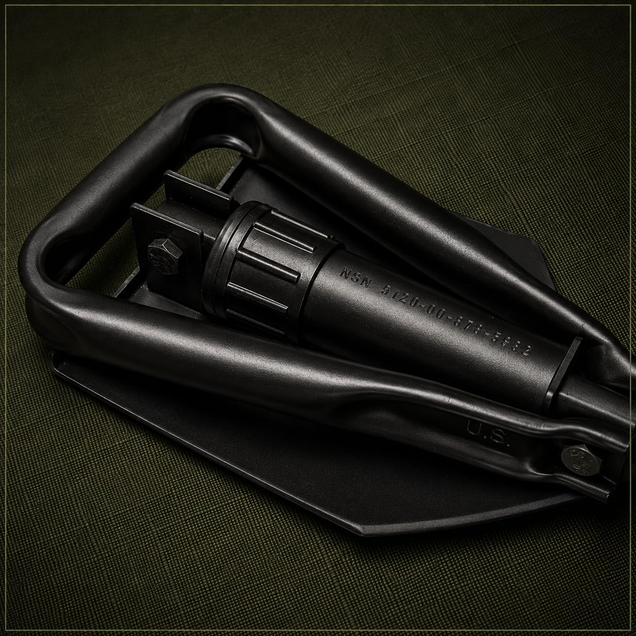 USGI Industries e-tool stored in vehicle emergency kit illustrating readiness advantage