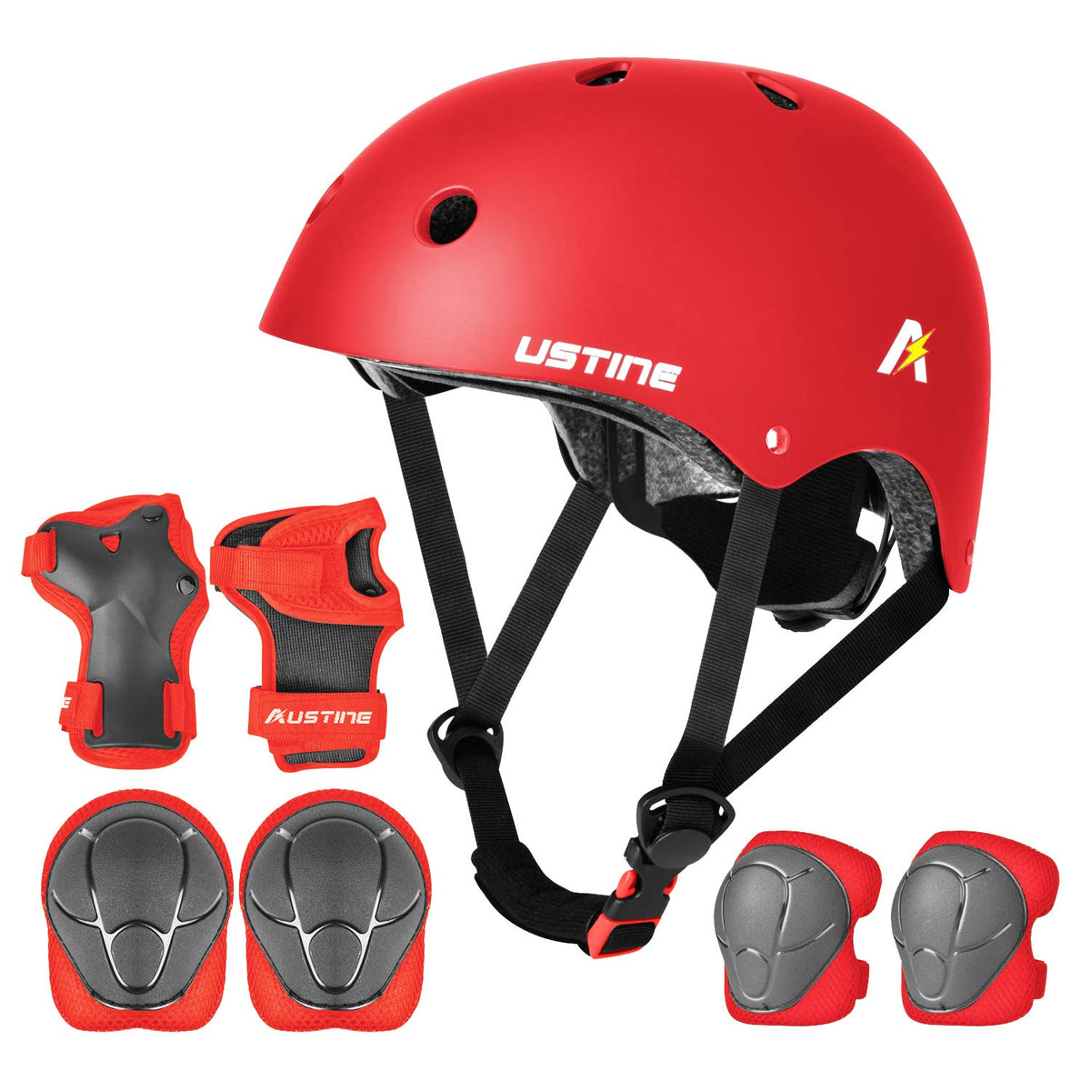USTINE helmet front view showing design and safety benefit