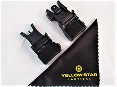 UTG rear sight front view showing dual apertures for quick and precision aiming