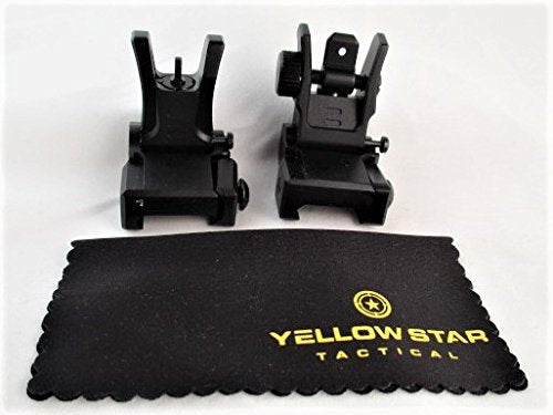 UTG sights stowed beside optic showing compact stowage benefit and unobstructed view