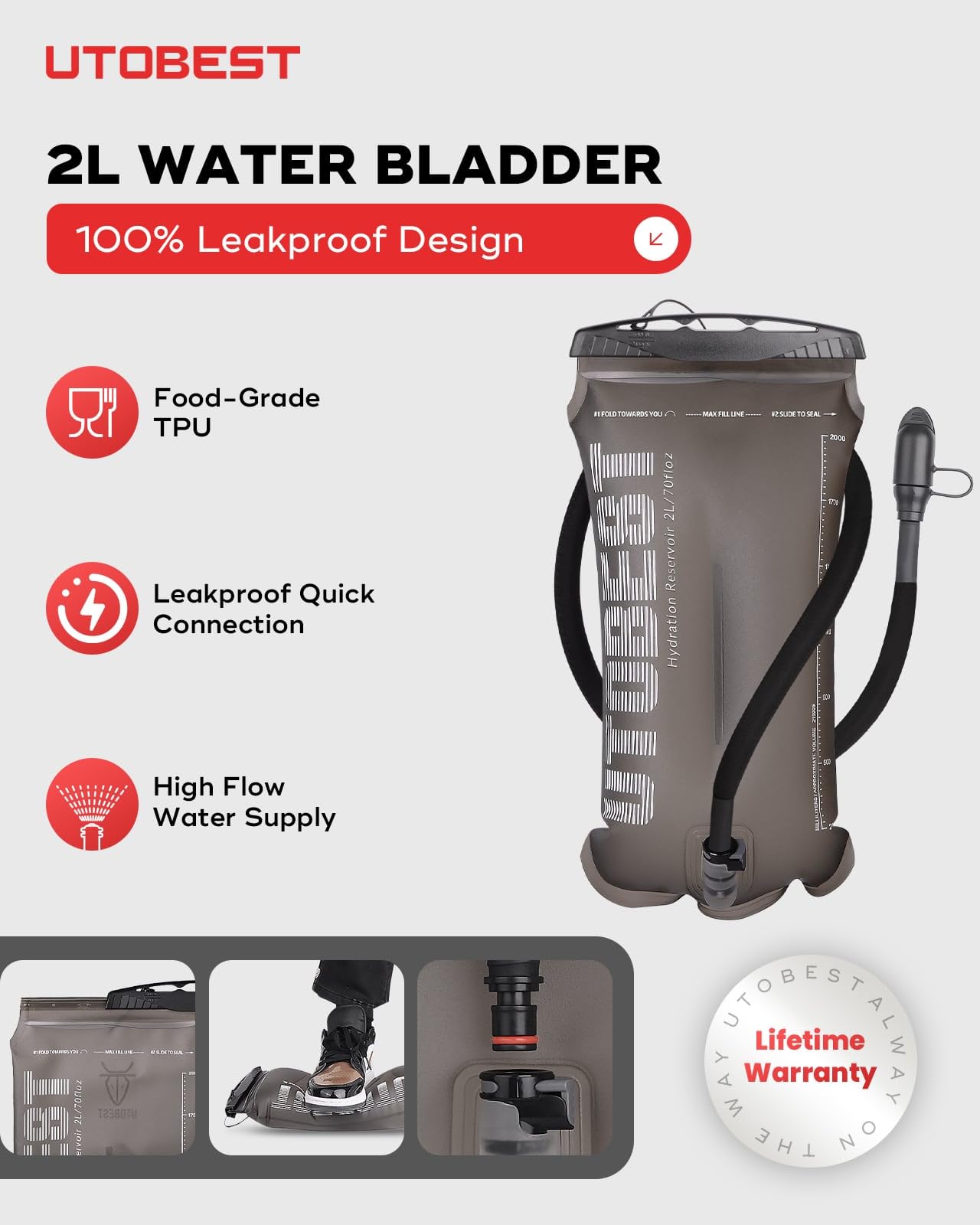 UTOBEST trekking pole loops and lashpoints adding gear versatility