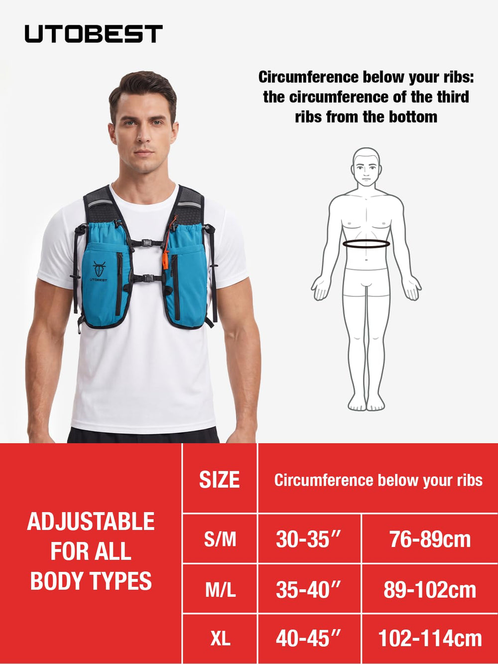 UTOBEST water-resistant fabric close-up protecting contents from light rain and sweat
