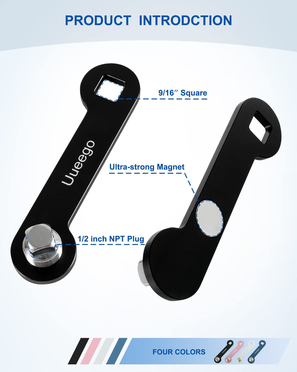 uueeGo stainless steel spare plugs and rubber gaskets close-up, reliable watertight seal