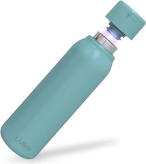 UVBRITE Go front view showing bottle and cap with clear branding for easy identification and portability