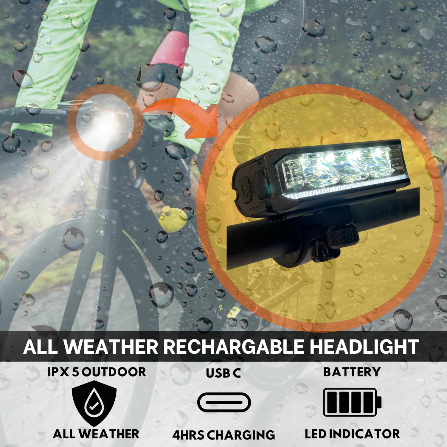 UWILE size comparison next to a hand illustrating compact, lightweight design