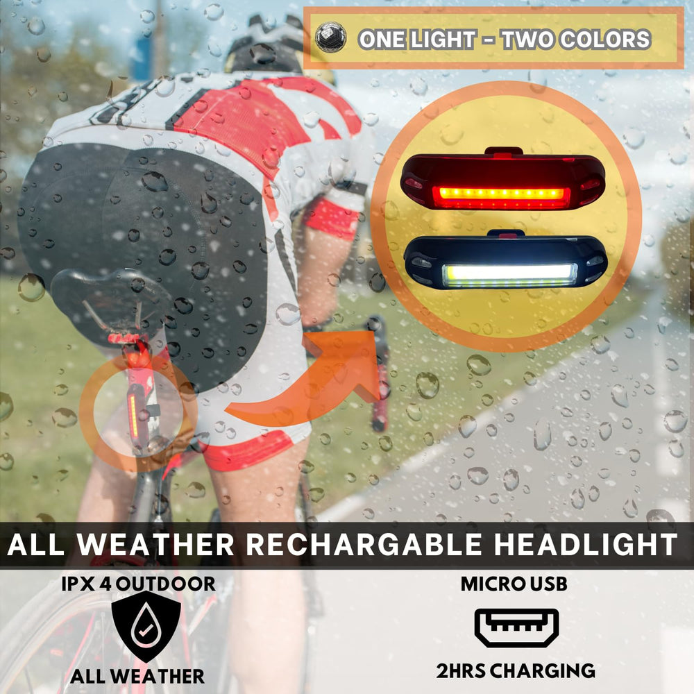 UWILE splashing water on light showing IPX5 weather resistance benefit