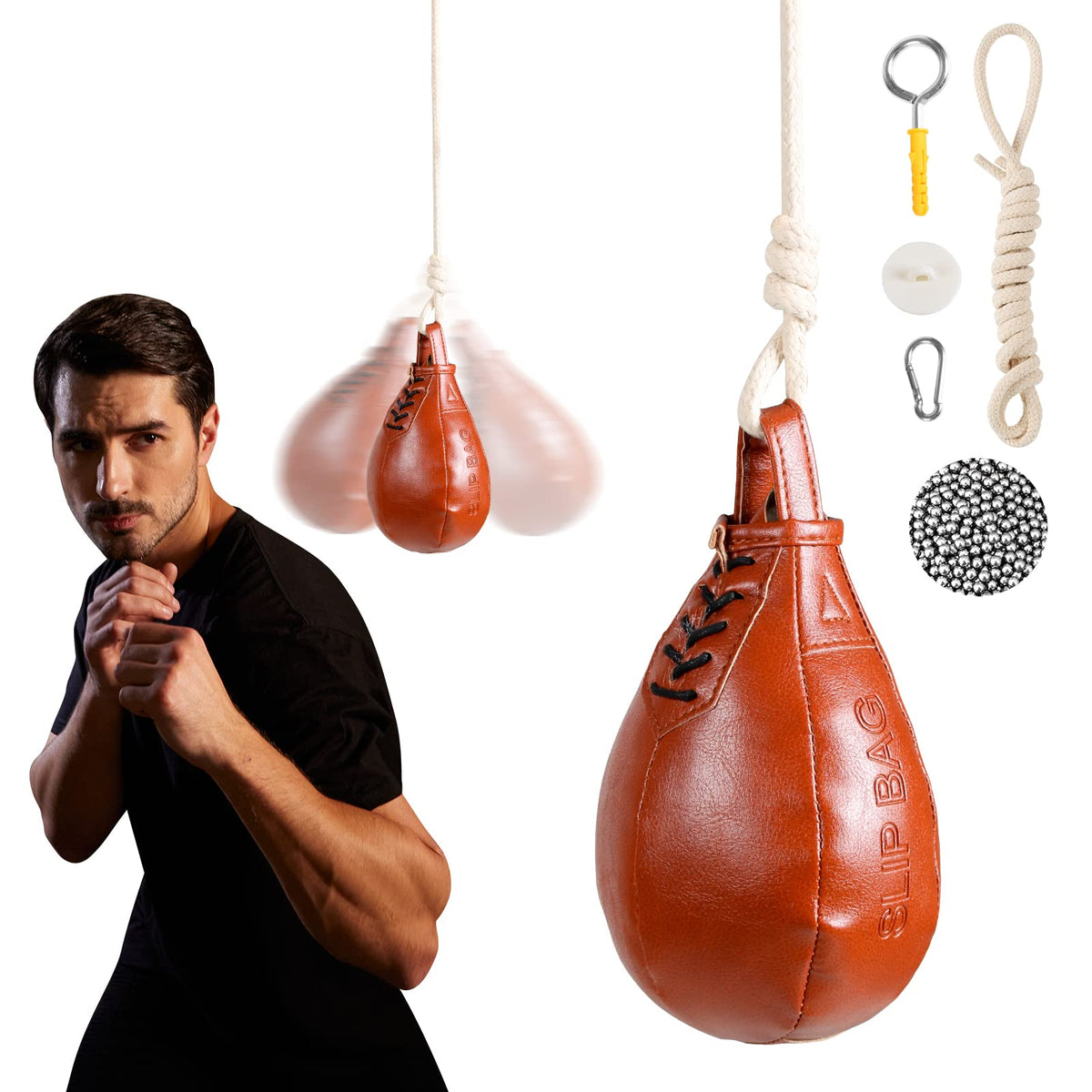 UWTHFIT slip bag front view showing compact target and durable finish for reaction drills