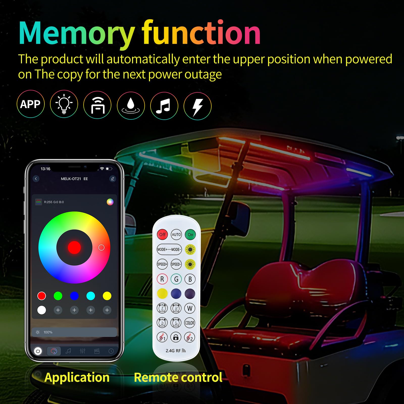 UYA close-up of high-density 5050 LEDs highlighting smooth color transitions