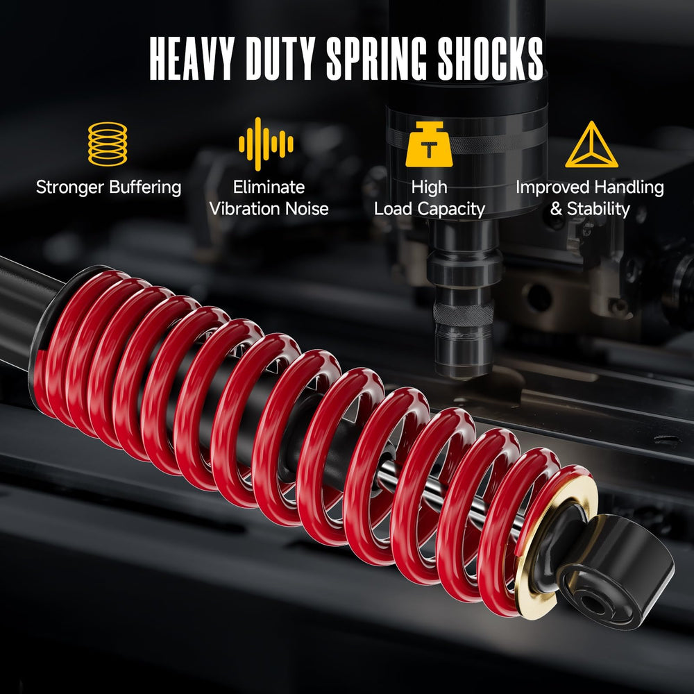 Vaccitect close-up of 60CrSi coil spring highlighting heavy-duty load support