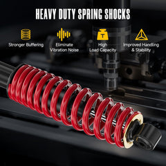 Vaccitect close-up of 60CrSi coil spring highlighting heavy-duty load support