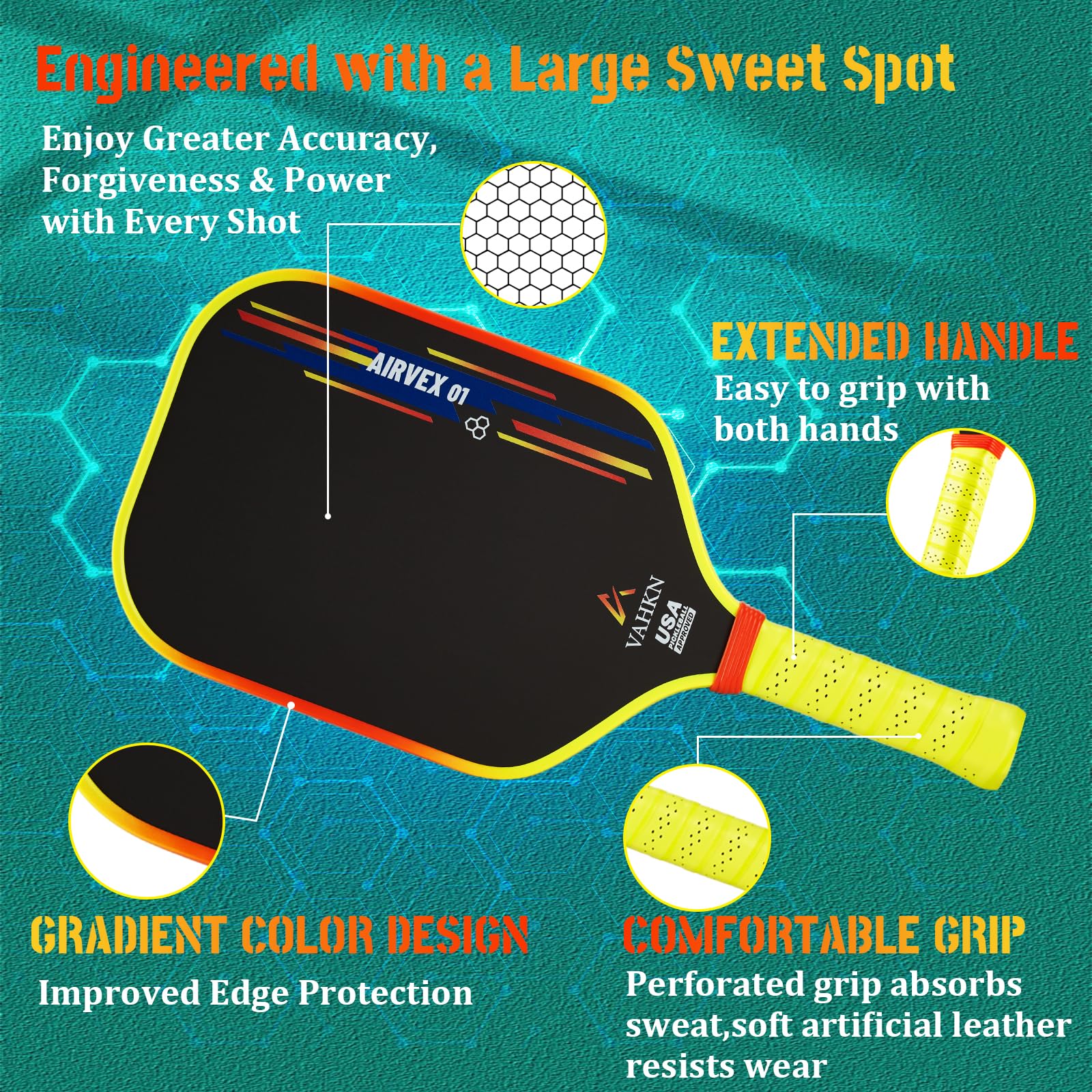 VAHKN paddle edge guard closeup highlighting reinforced protection for longer life