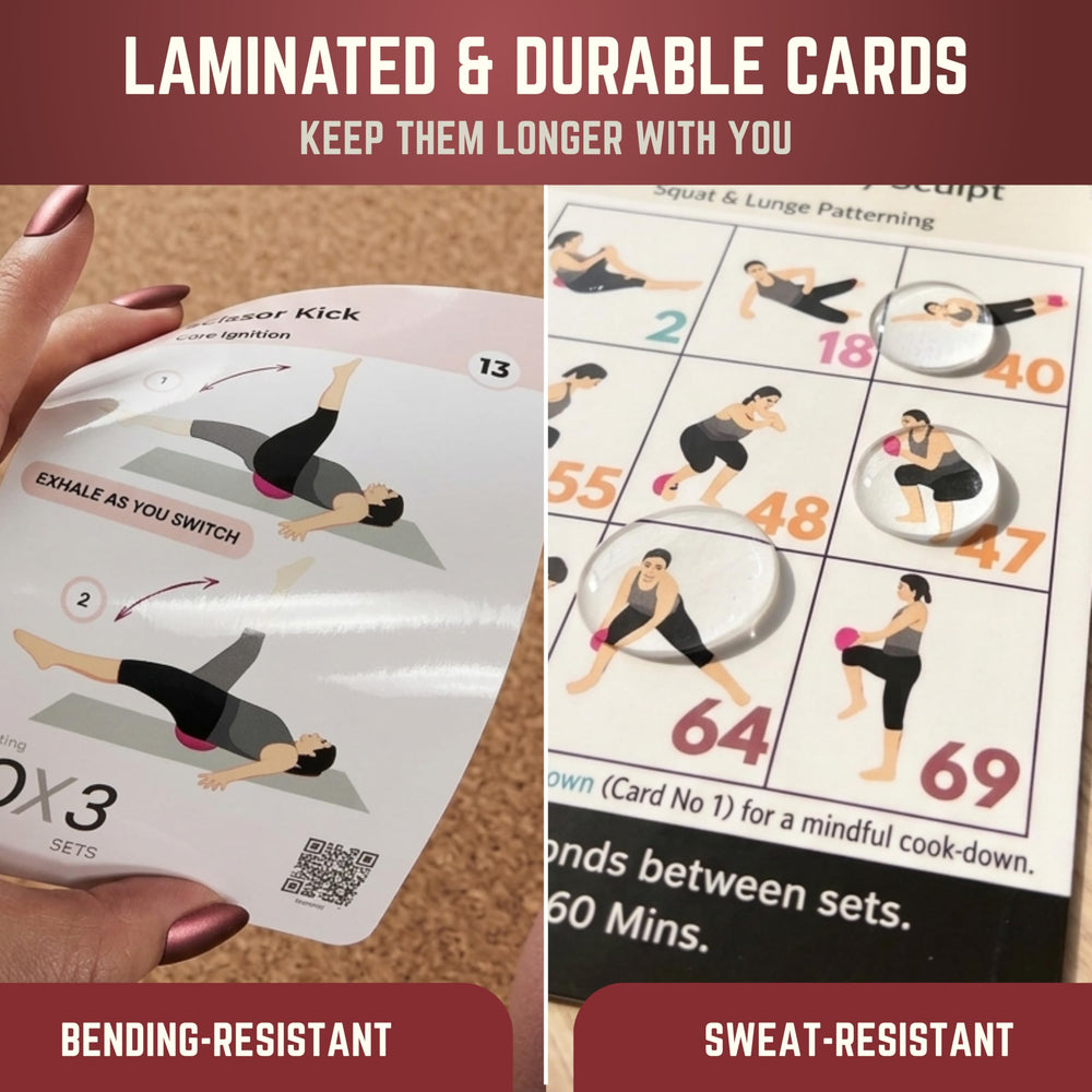 ValaFit card held in palm illustrating compact 3.5 by 5.5-inch size for portability