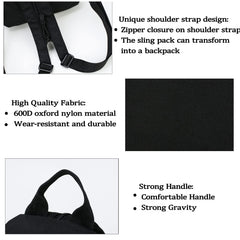 Valinov padded handle and adjustable strap detail for comfortable carrying