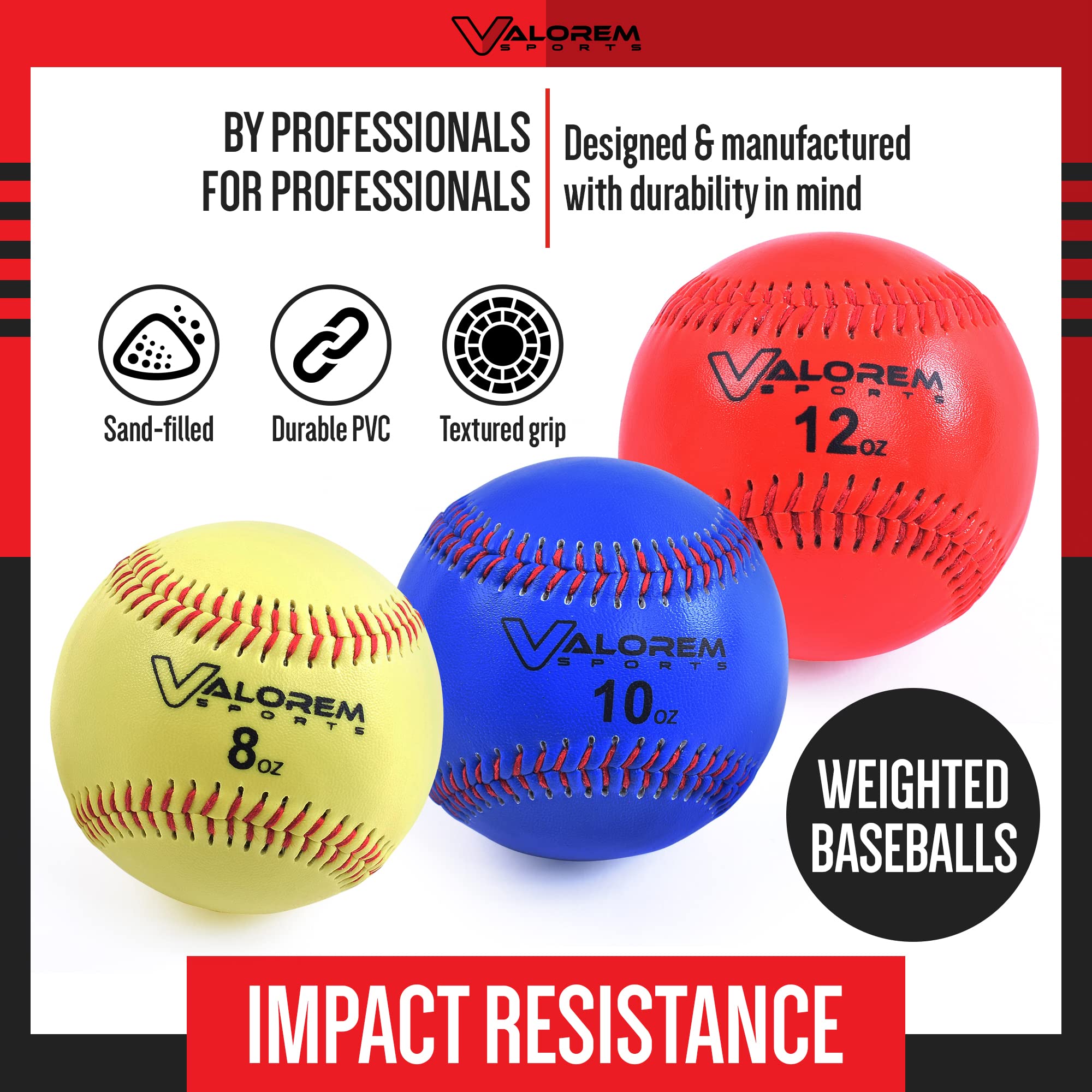 Valorem Sports batter performing swing drill with weighted ball, reinforces swing mechanics
