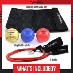 Valorem Sports hand holding weighted ball for size comparison, highlights regulation feel