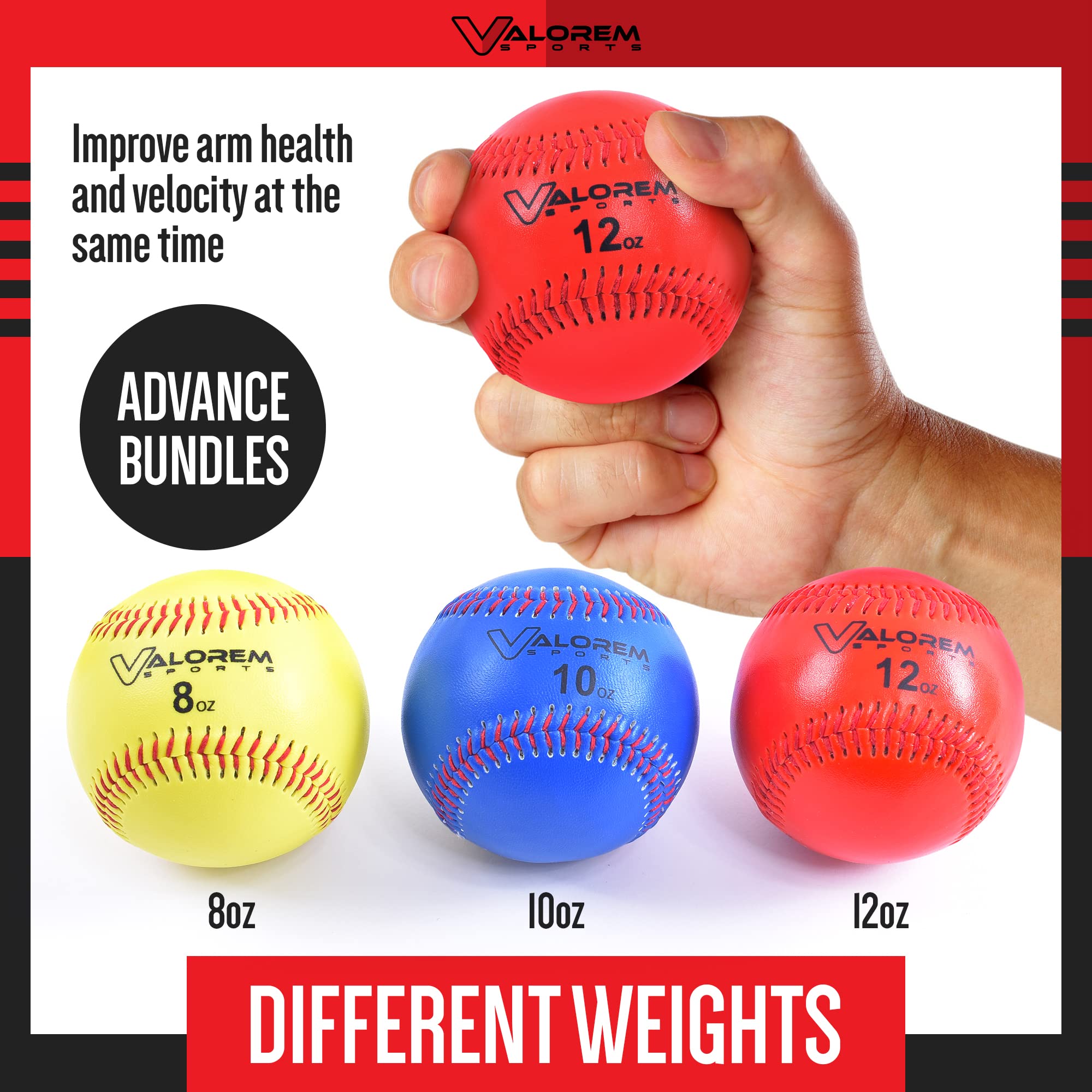 Valorem Sports athlete warming up with weighted baseball, demonstrates throwing warm-up benefit