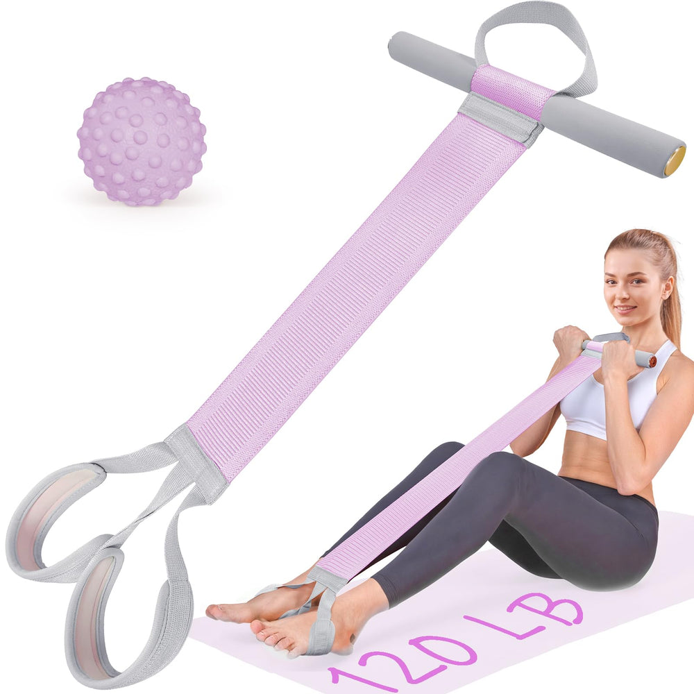 VANiGO front view of full kit showing band, handles, pedal and ball for versatile workouts