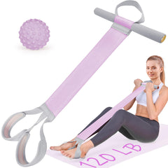 VANiGO front view of full kit showing band, handles, pedal and ball for versatile workouts