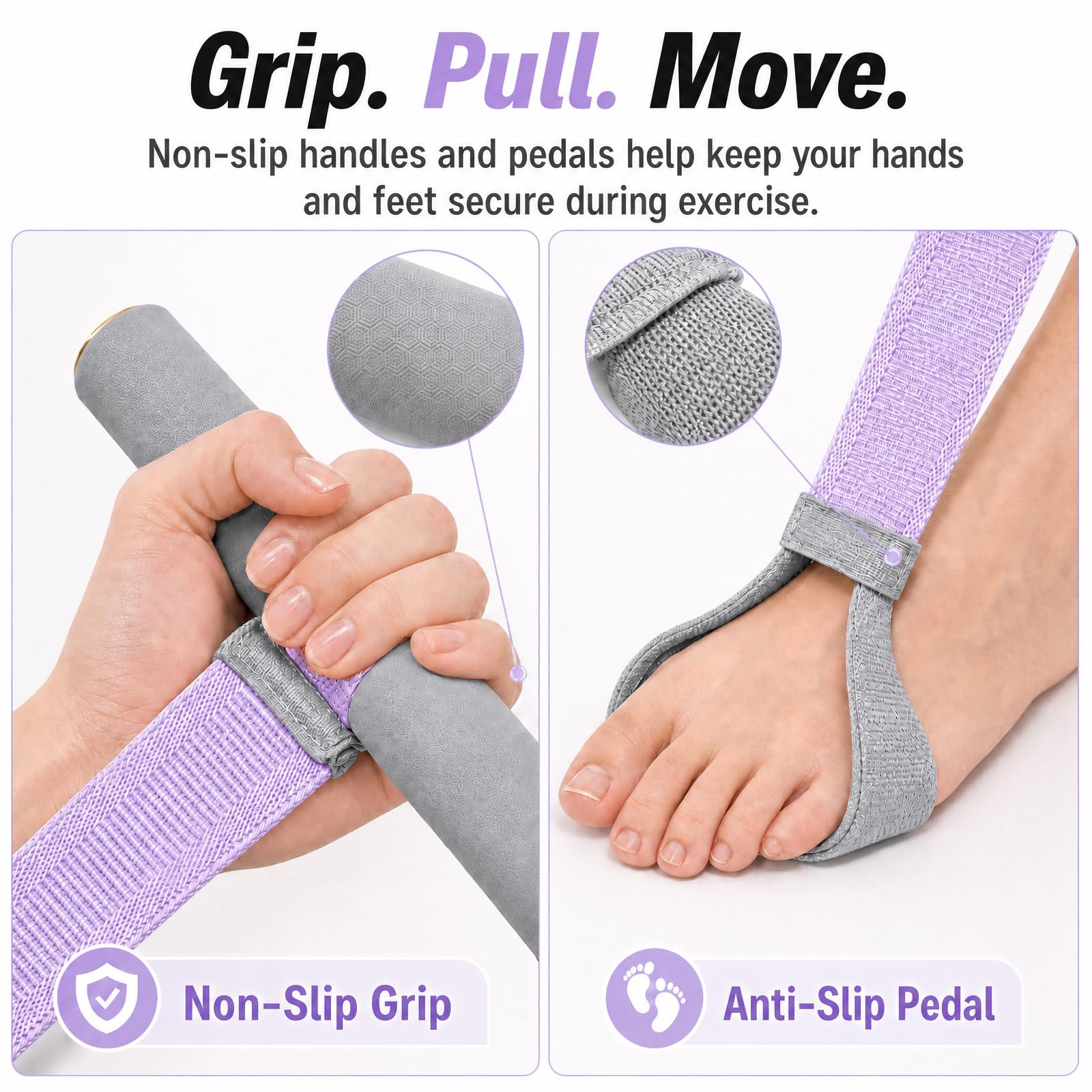 VANiGO size comparison with hand indicating compact, travel-friendly resistance kit