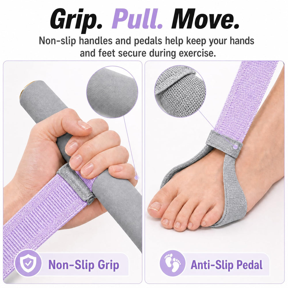 VANiGO size comparison with hand indicating compact, travel-friendly resistance kit