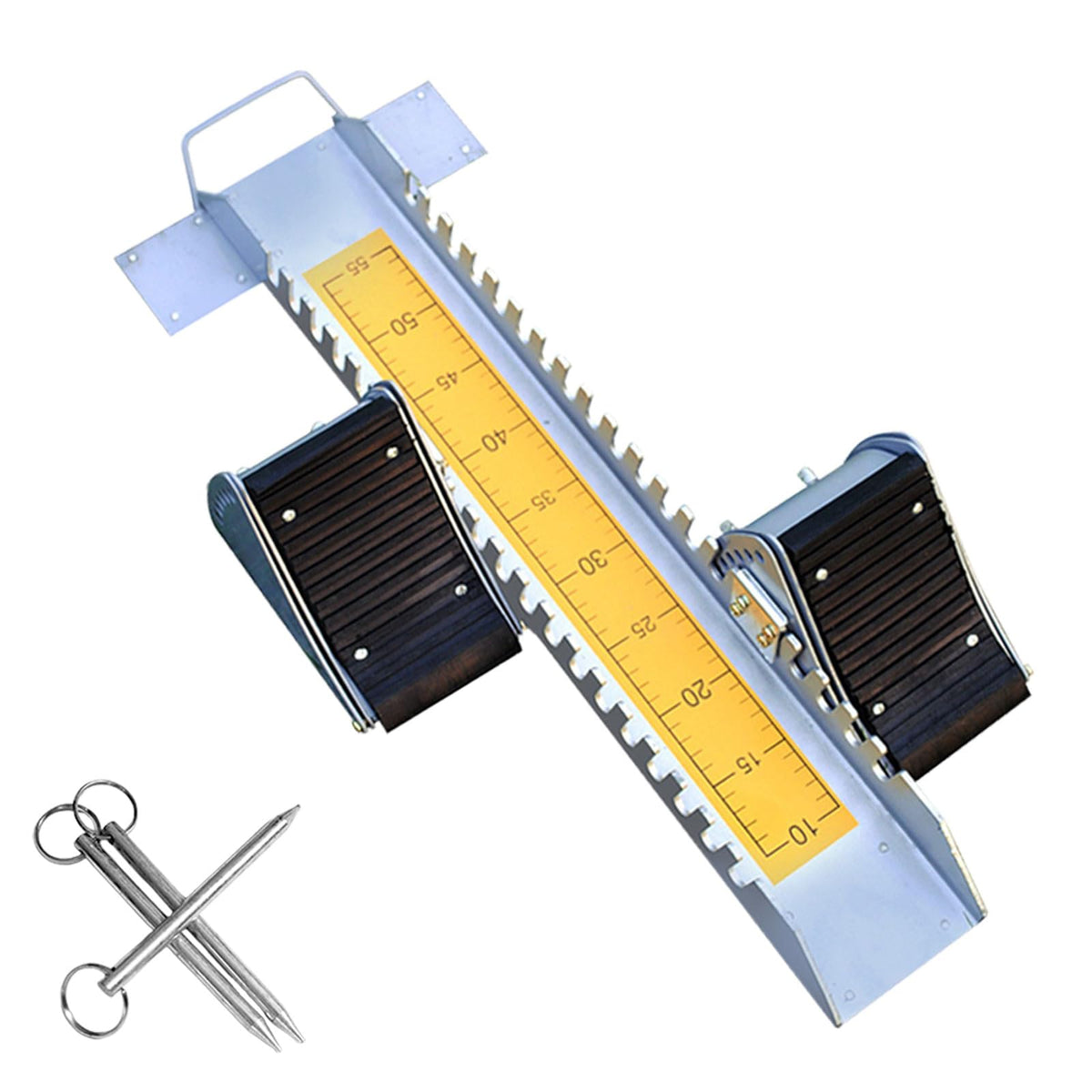 Vaolvpant front view of starting blocks showing full setup and stability