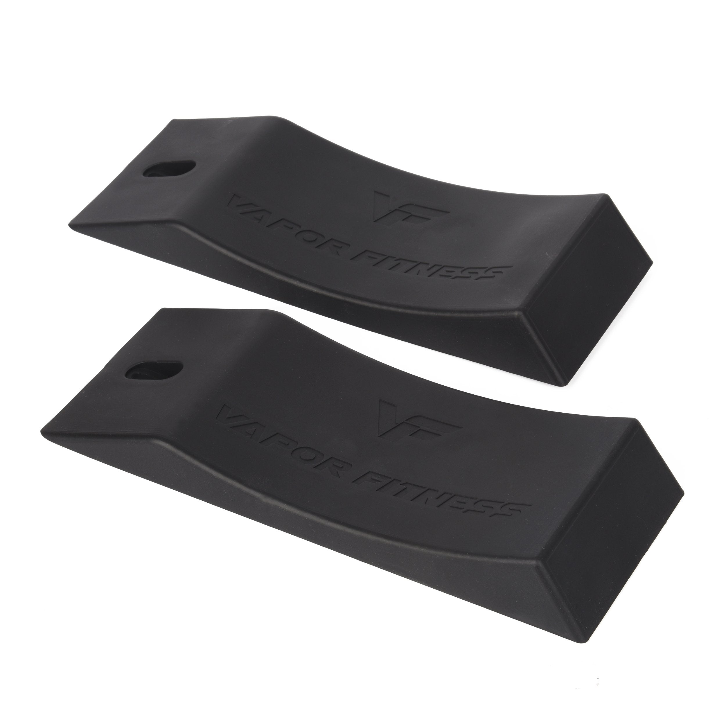 Vapor Fitness front view of wedge pair shows stable wide base and confidence