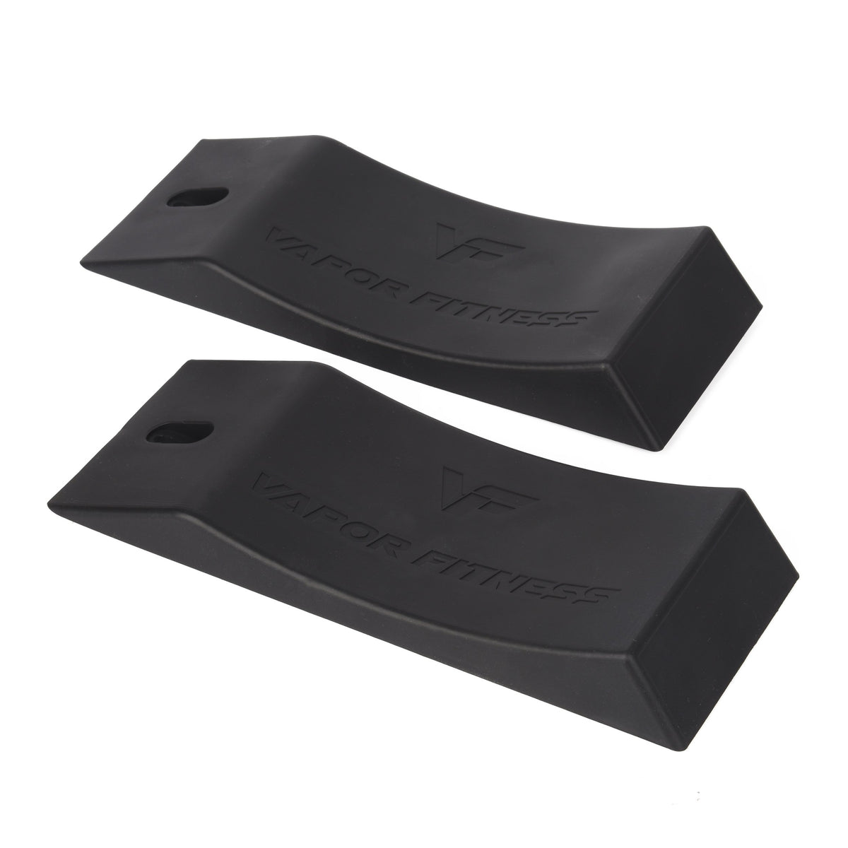 Vapor Fitness front view of wedge pair shows stable wide base and confidence