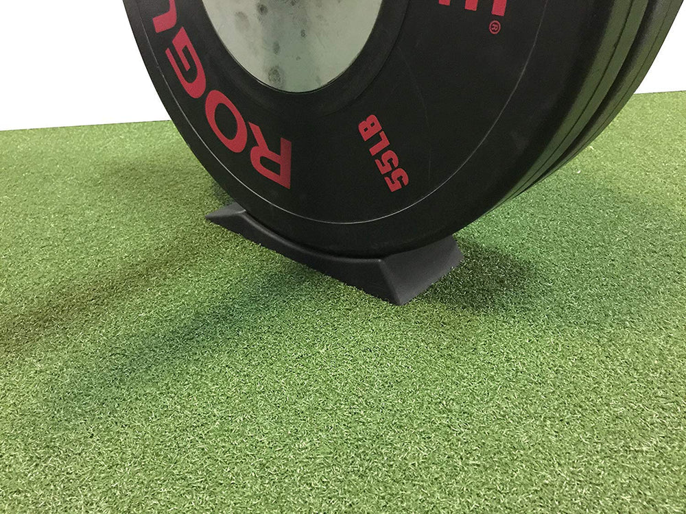 Vapor Fitness wedge beside ruler shows 3.5 inch width for extra stability