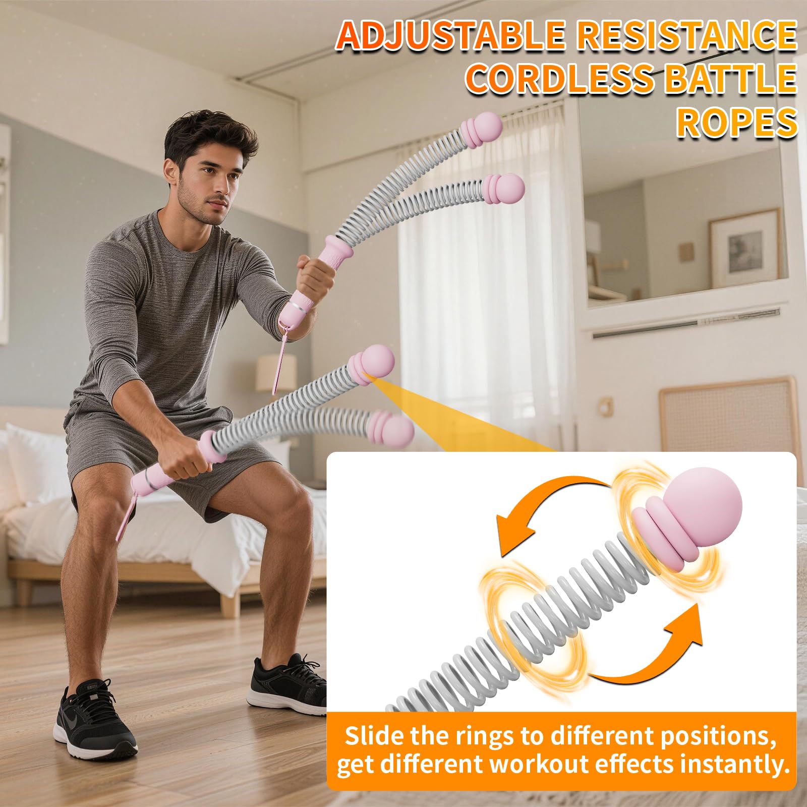 Varillo handle close-up with anti-slip grip for secure, sweat-resistant workouts