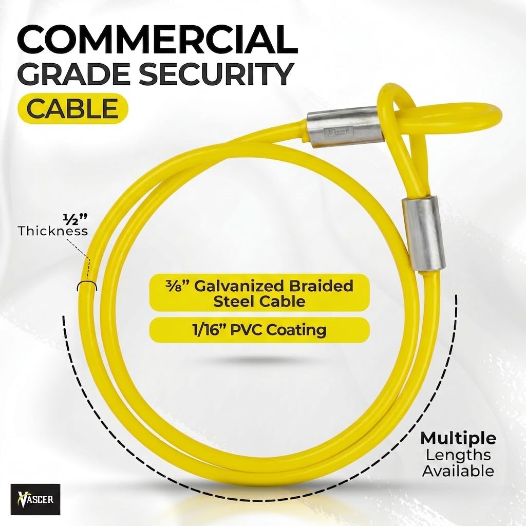 Vascer close-up of looped cable end demonstrating secure, ready-to-use eyelet
