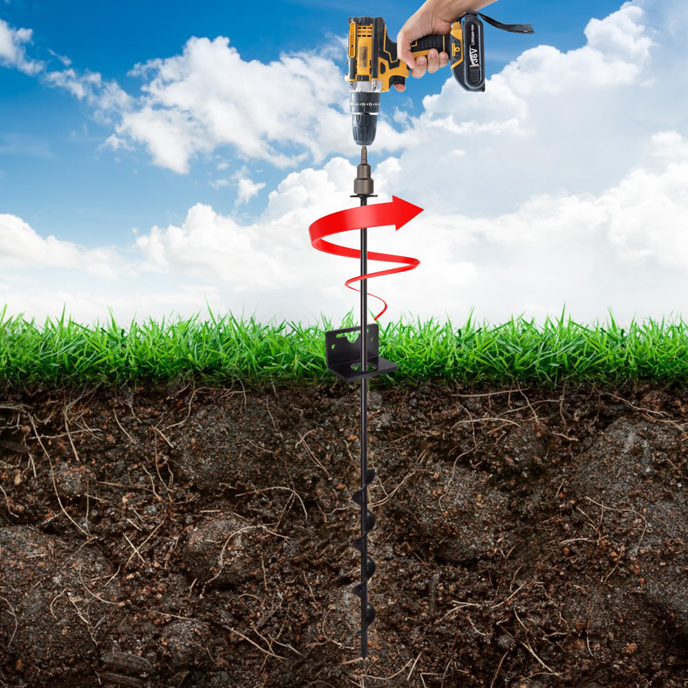 VASGOR anchor installed in soil side view demonstrating stable deep holding