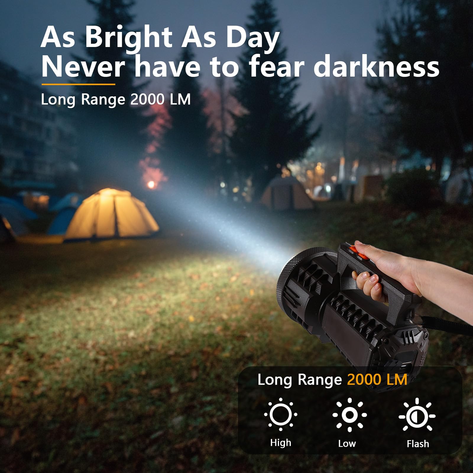 VAVOFO sidelight and headlight modes illuminated, versatile multi-beam usefulness