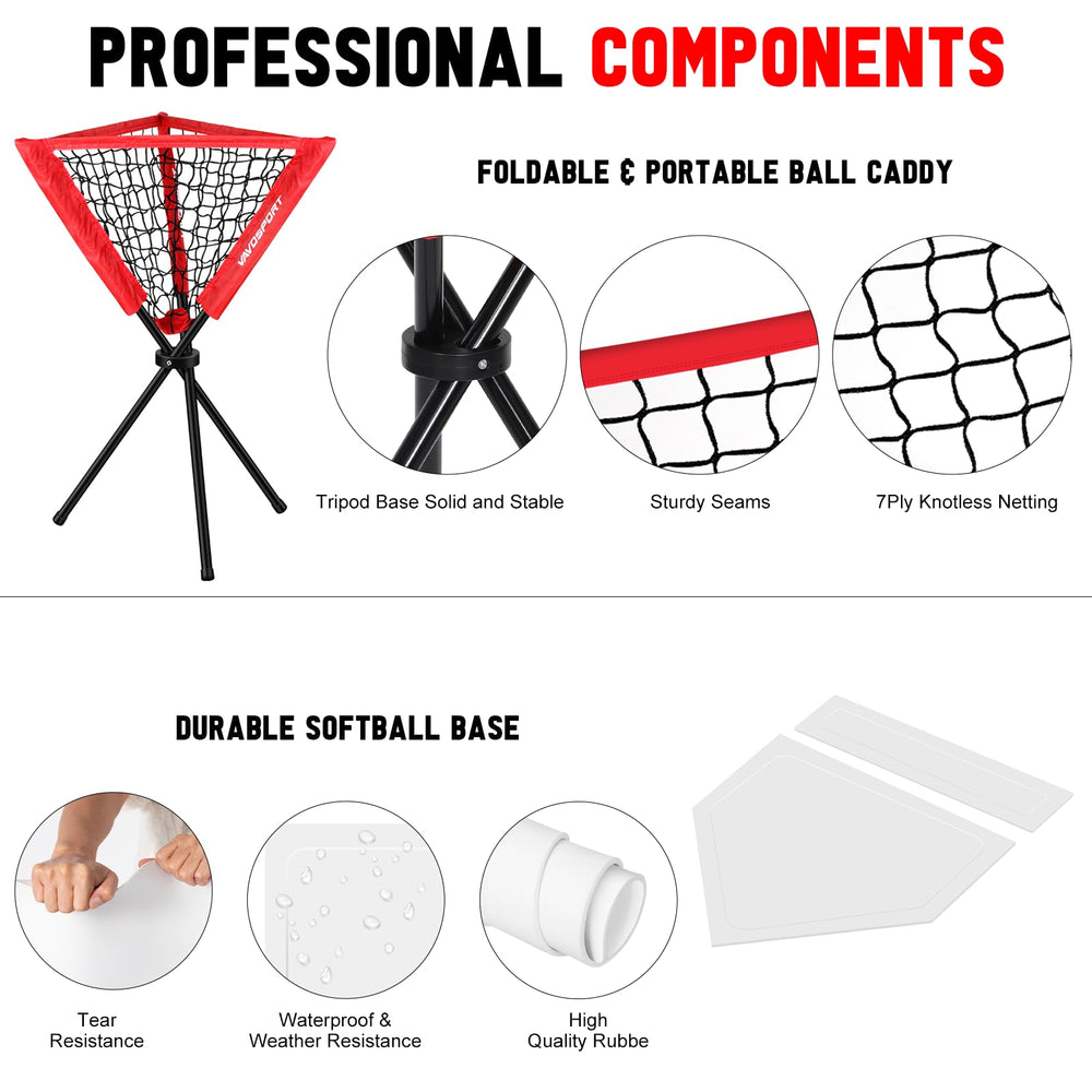 VAVOSPORT two bases and home plate displayed to show durable latex-rubber materials