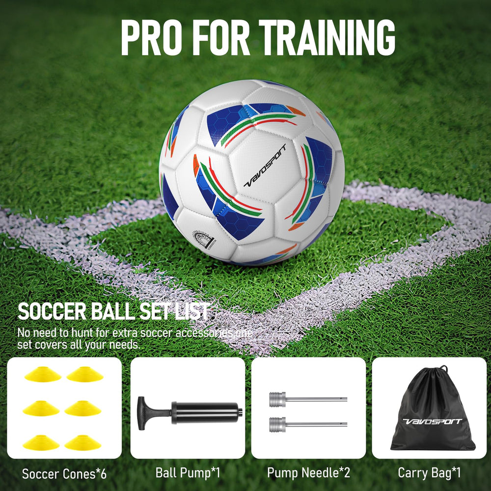 VAVOSPORT carry bag filled with balls cones pump — organized and travel-ready