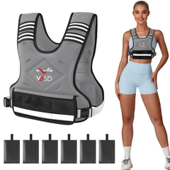 VBSD front view of grey vest showing slim fit and secure buckles, comfortable training
