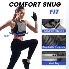 VBSD close-up of six removable iron-sand weight bags and pocket layout for precise load